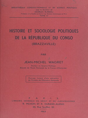 cover image of Histoire et sociologie politique de la République du Congo (Brazzaville)